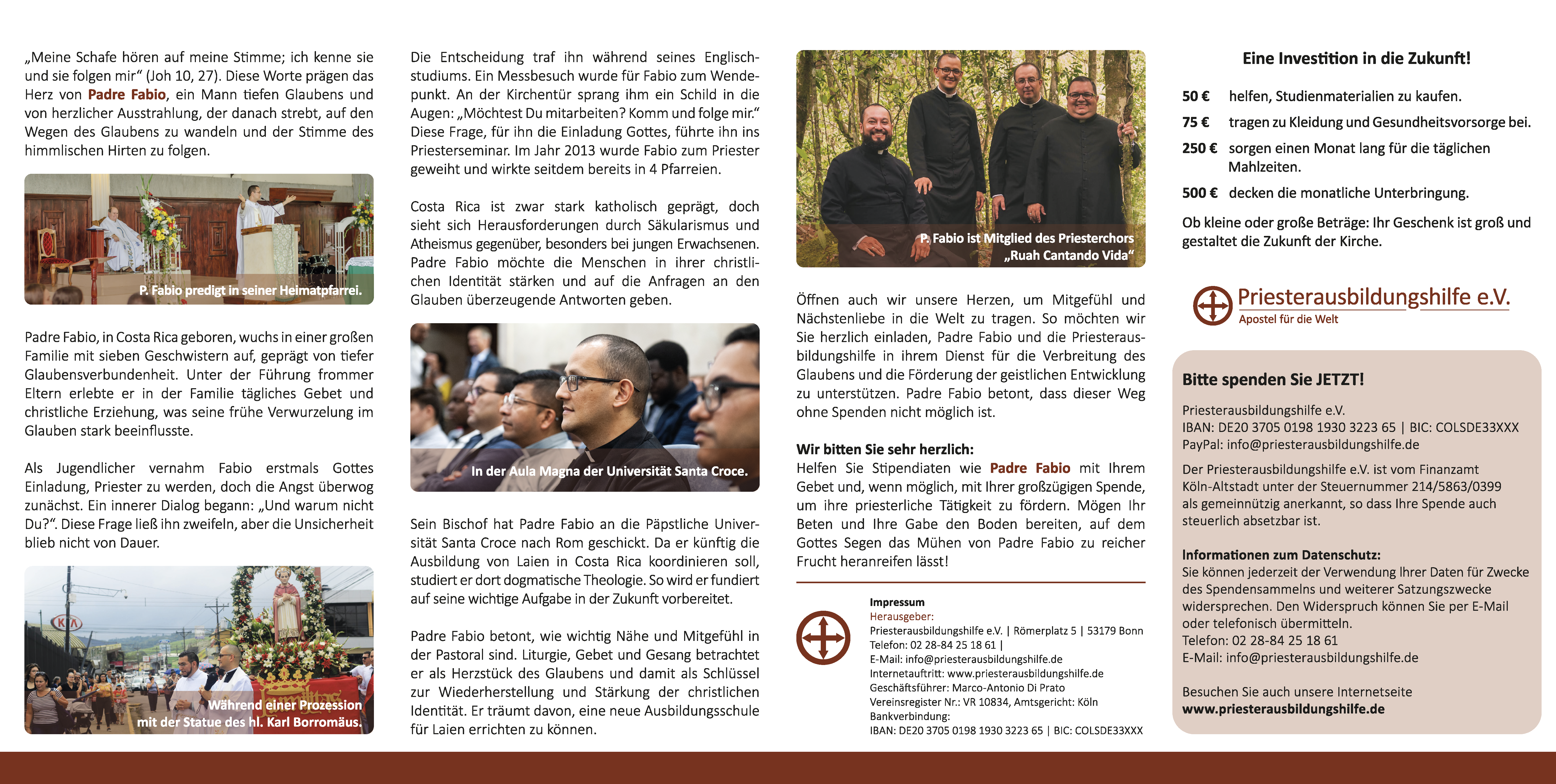 Flyer "Auf dem Weg im Dienst des Glaubens"