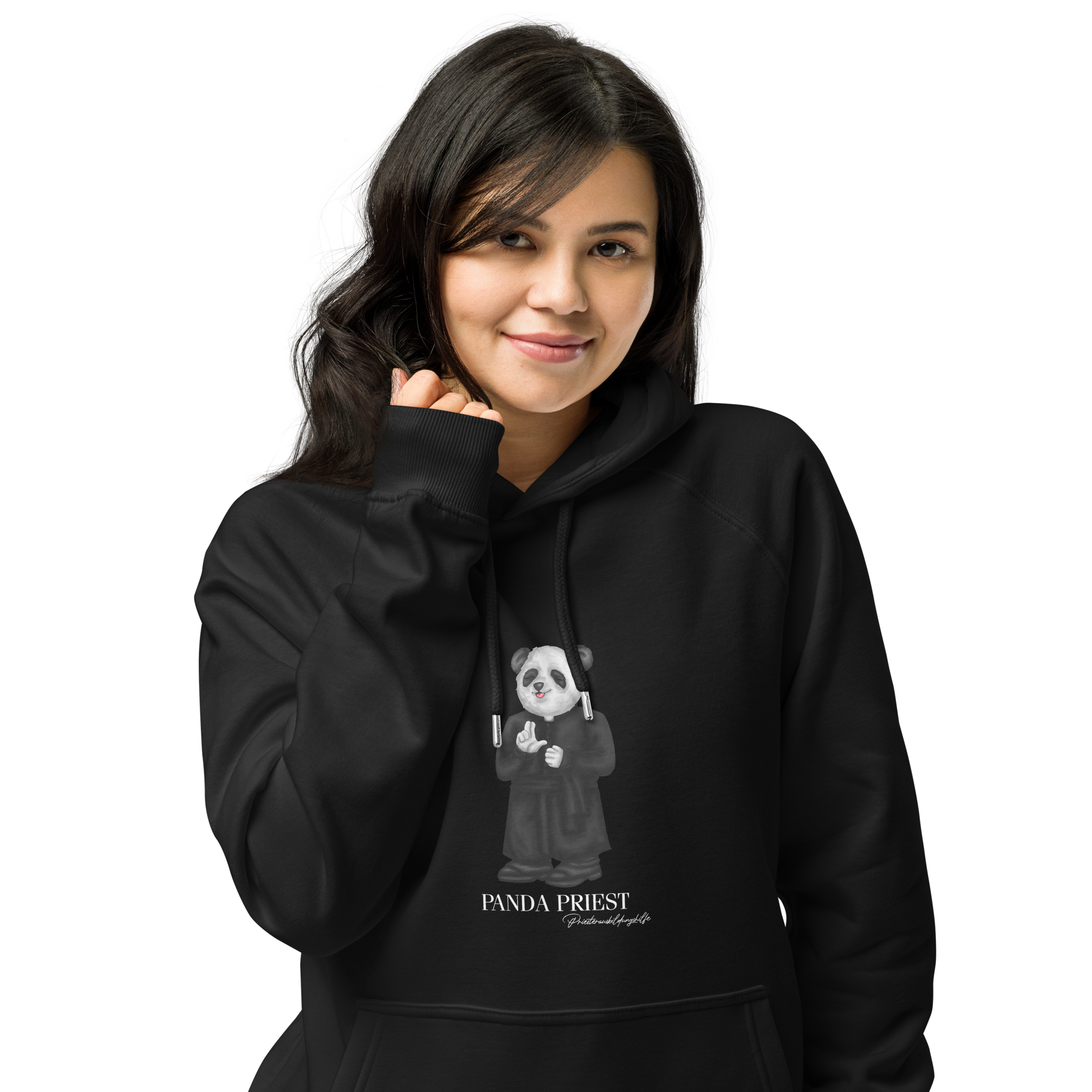 Priester Panda Hoodie "segen" (Unisex) schwarz Priester Panda Hoodie "segen" (Unisex) schwarz