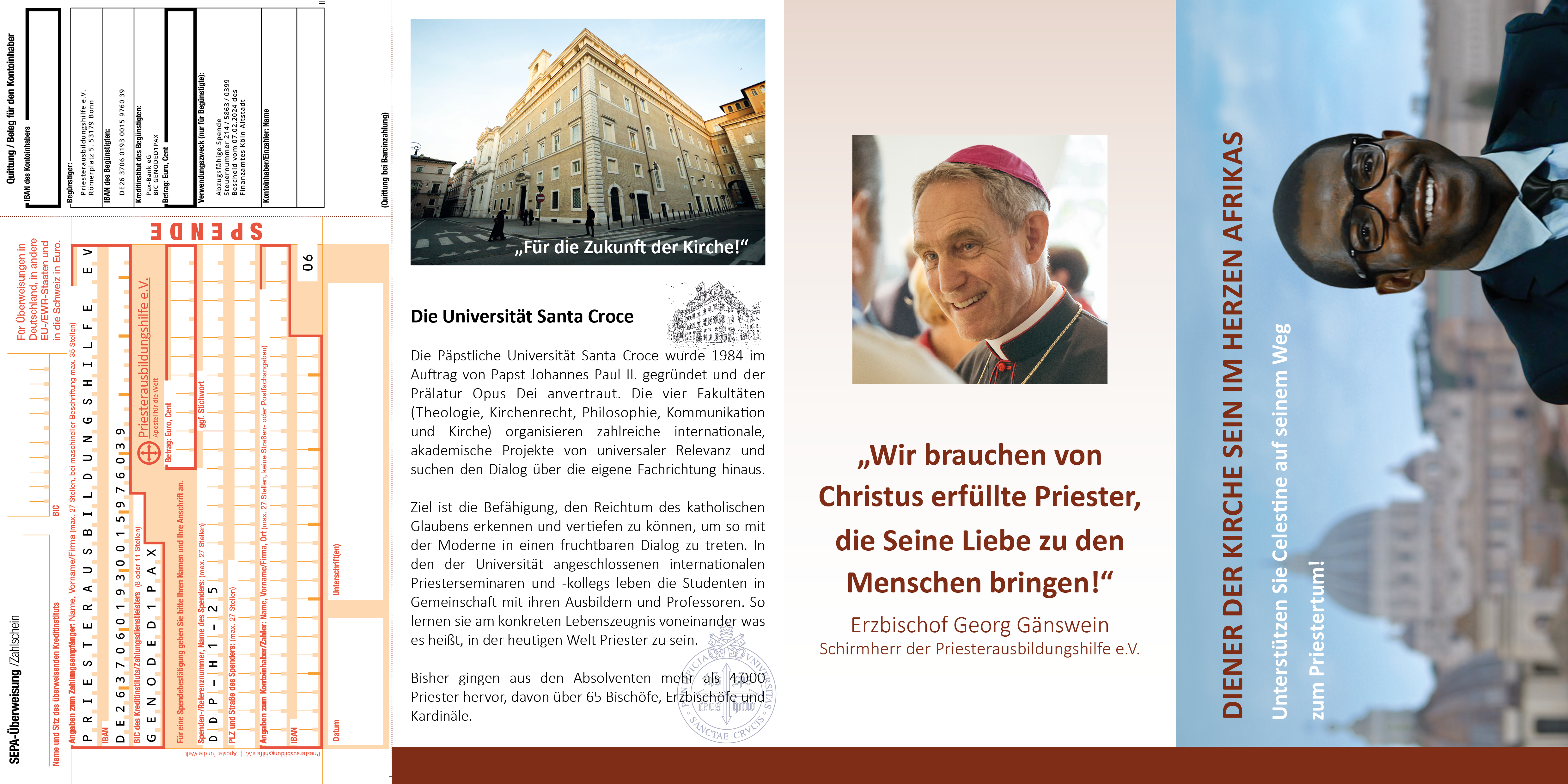 Flyer "Diener der Kirche sein im Herzen Afrikas"