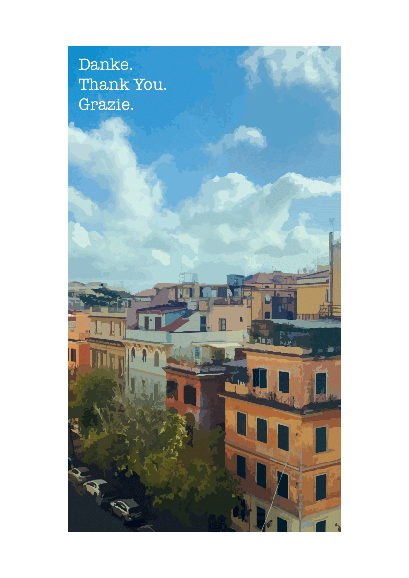 Dankkarte "Stadtansicht Rom"