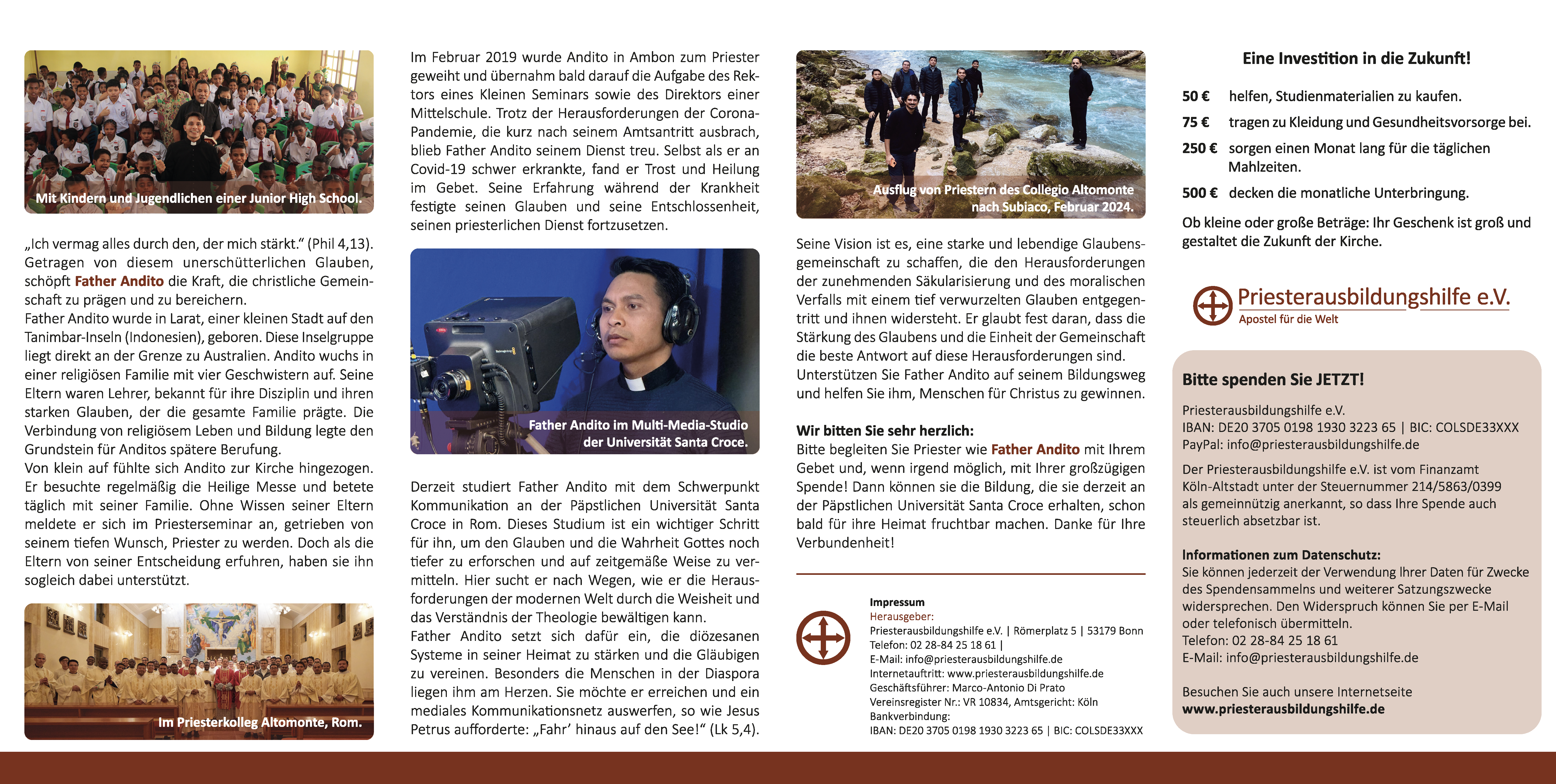 Flyer "Ein Menschenfischer des Herrn"