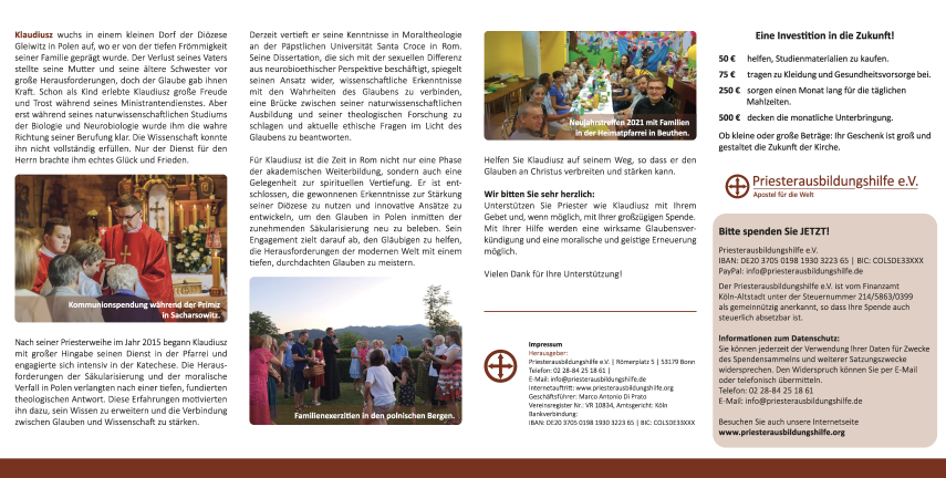 Flyer "Forschung im Dienst der Kirche"