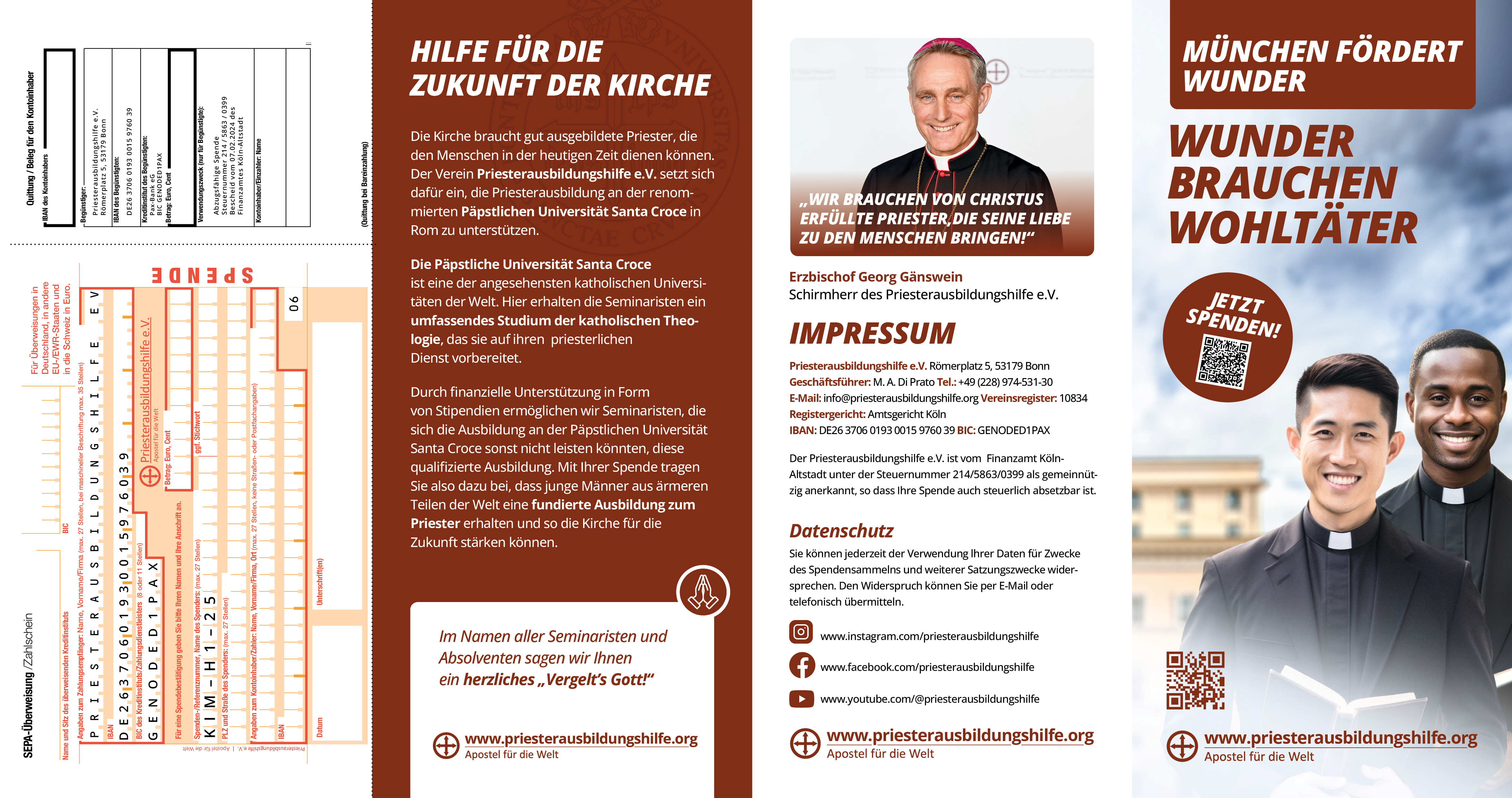 Kurzflyer "Diener der Kirche sein im Herzen Afrikas"