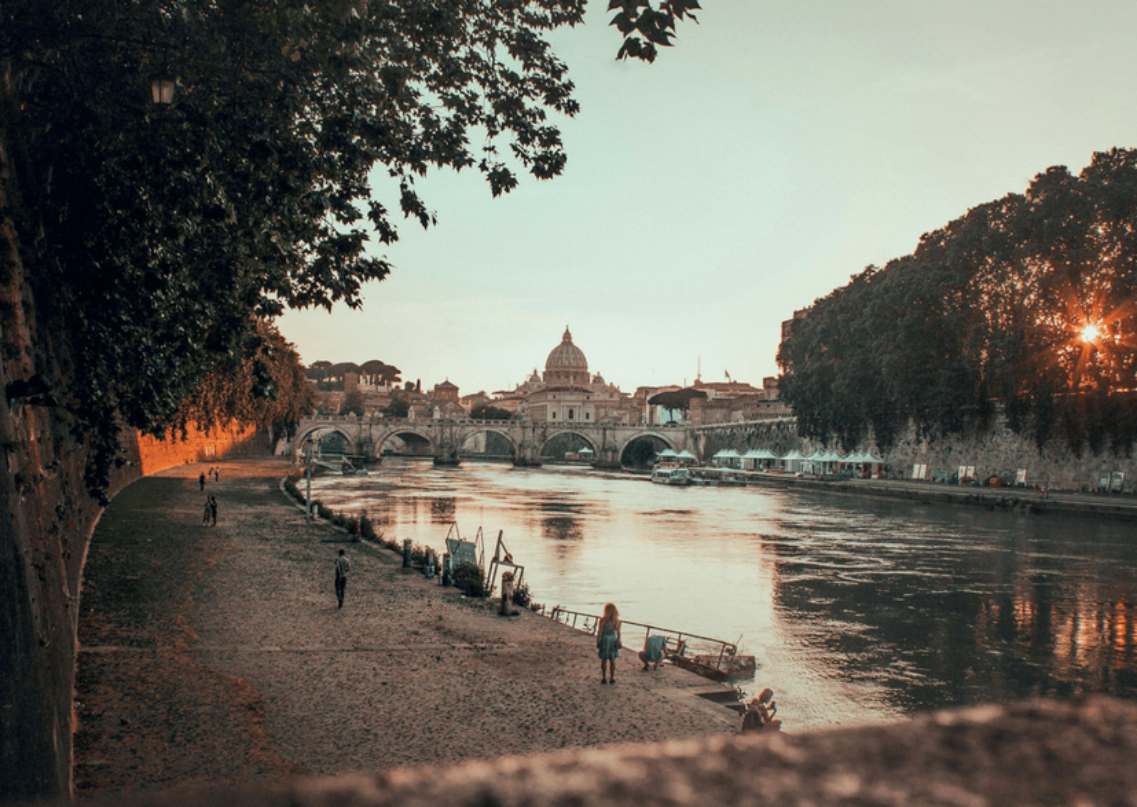 Dankkarte "Petersdom am Fluss"
