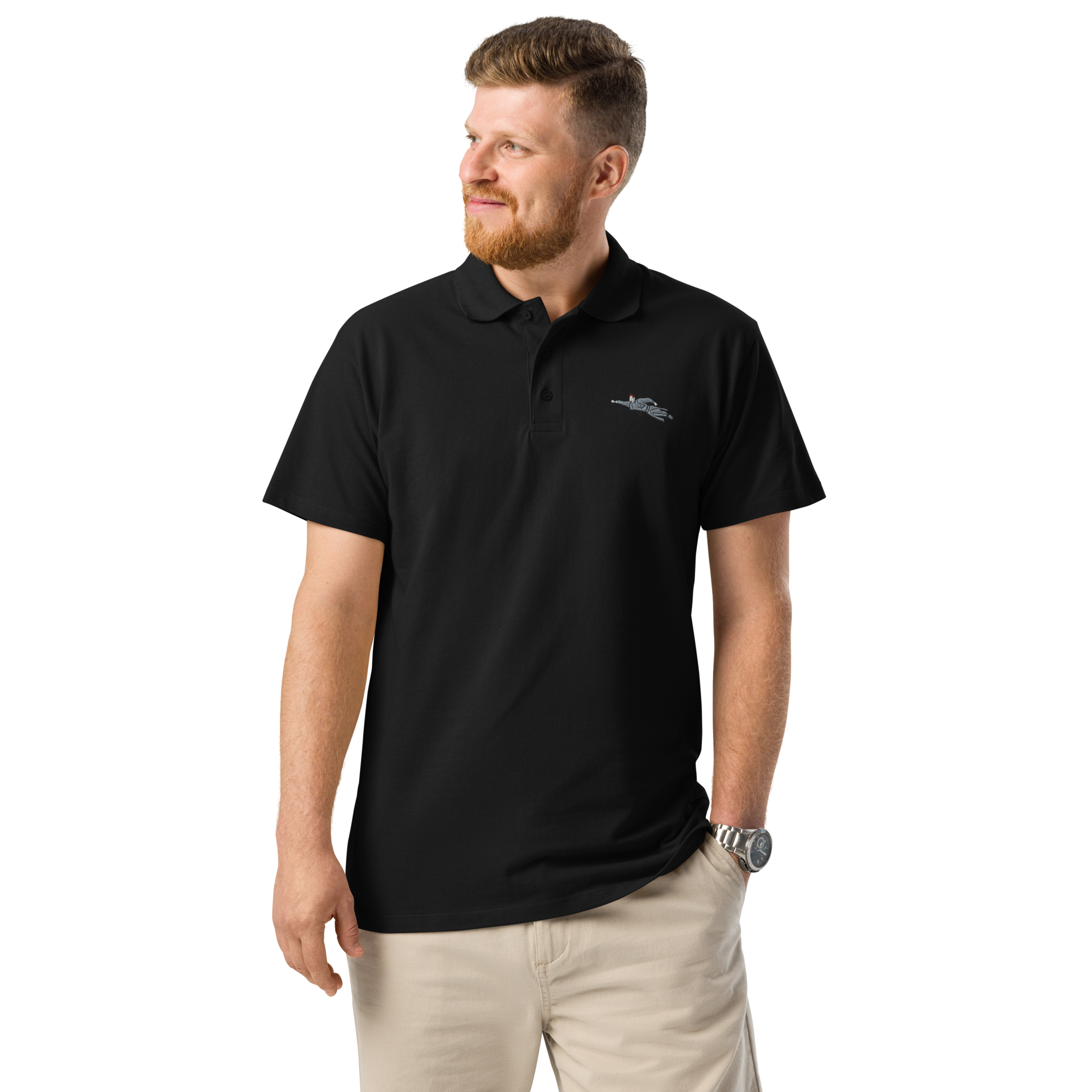 Polo Super Priester Biobaumwolle (unisex) schwarz