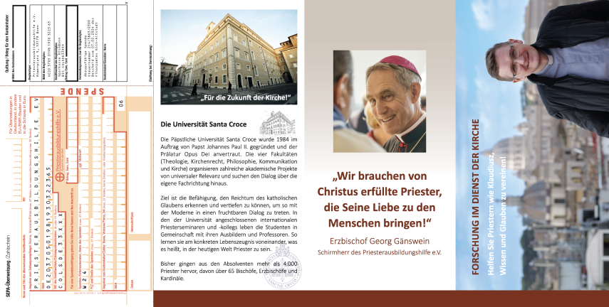 Flyer "Forschung im Dienst der Kirche"