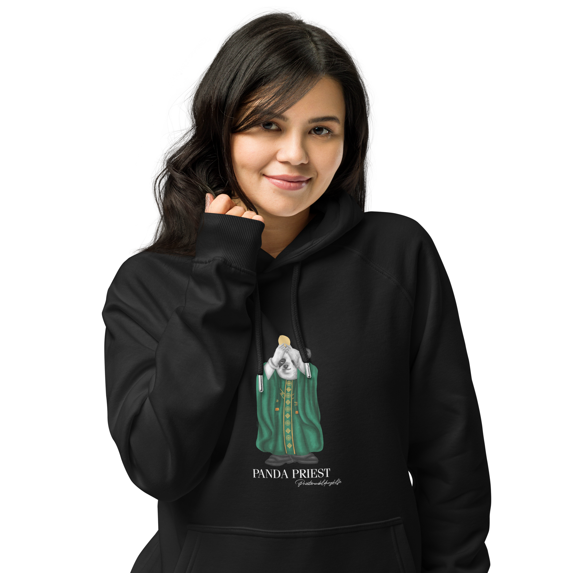 Priester Panda Hoodie "Eucharistie" (unisex/black)