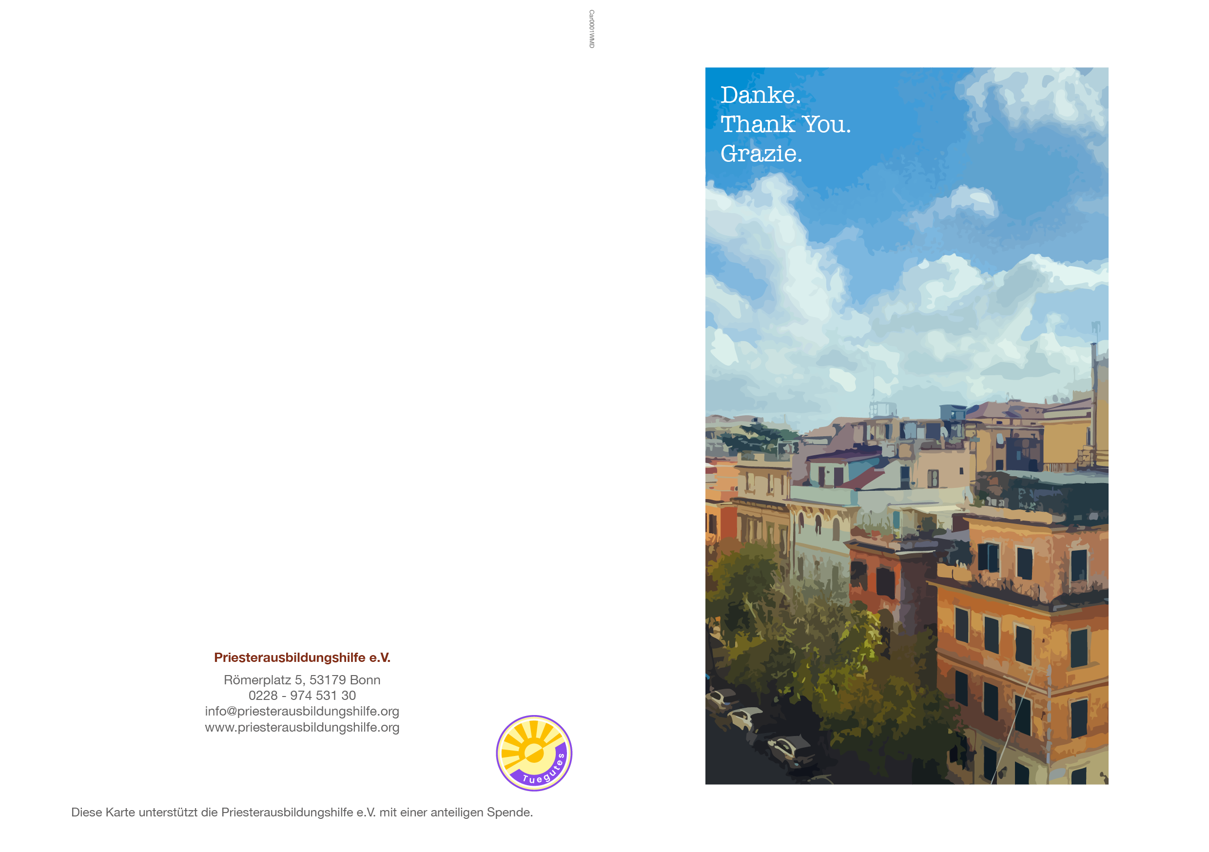 Dankkarte "Stadtansicht Rom"