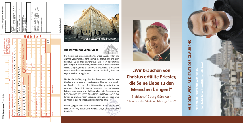 Flyer "Auf dem Weg im Dienst des Glaubens"