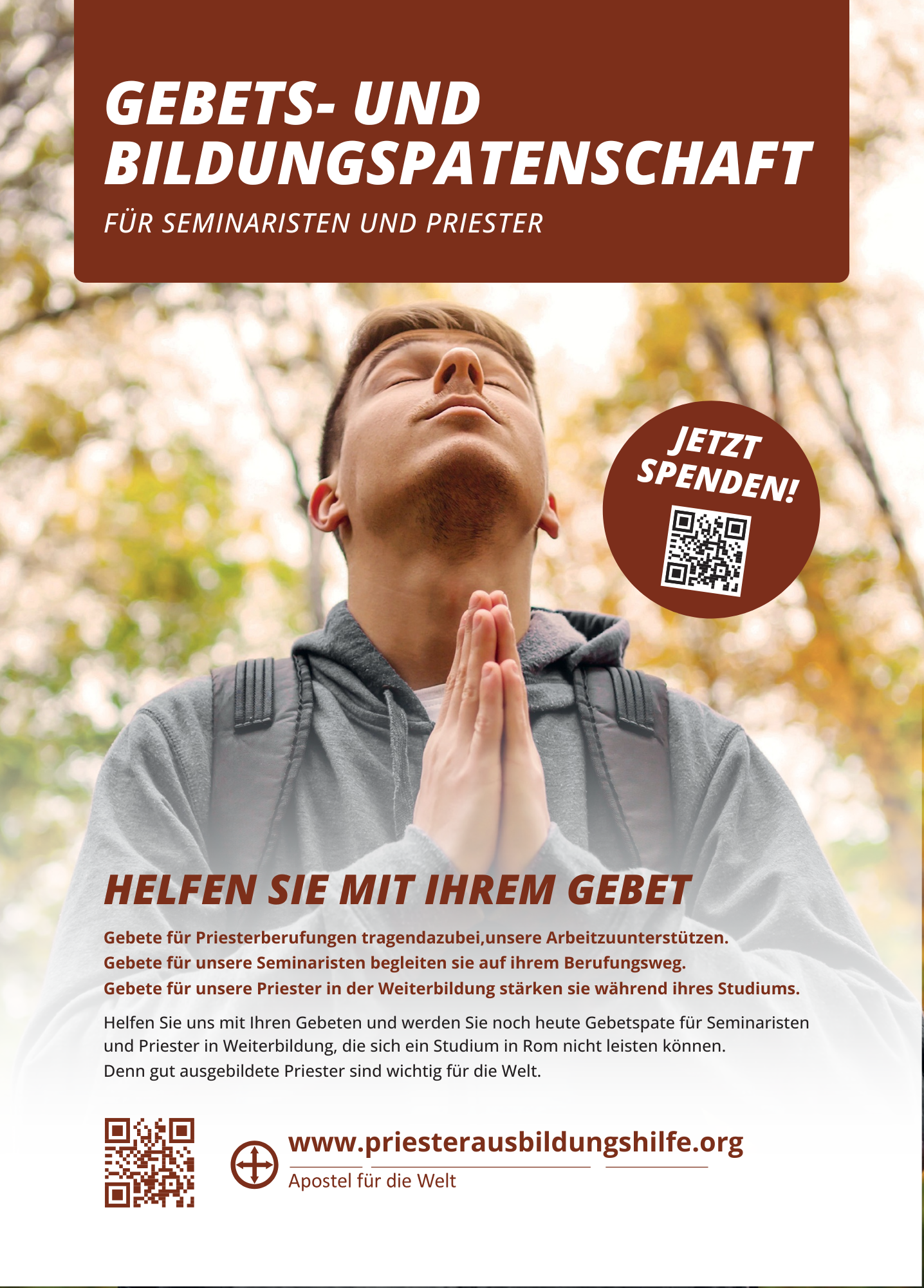 Kurzflyer "Gebetspatenschaft für Stipendiaten Version 5"