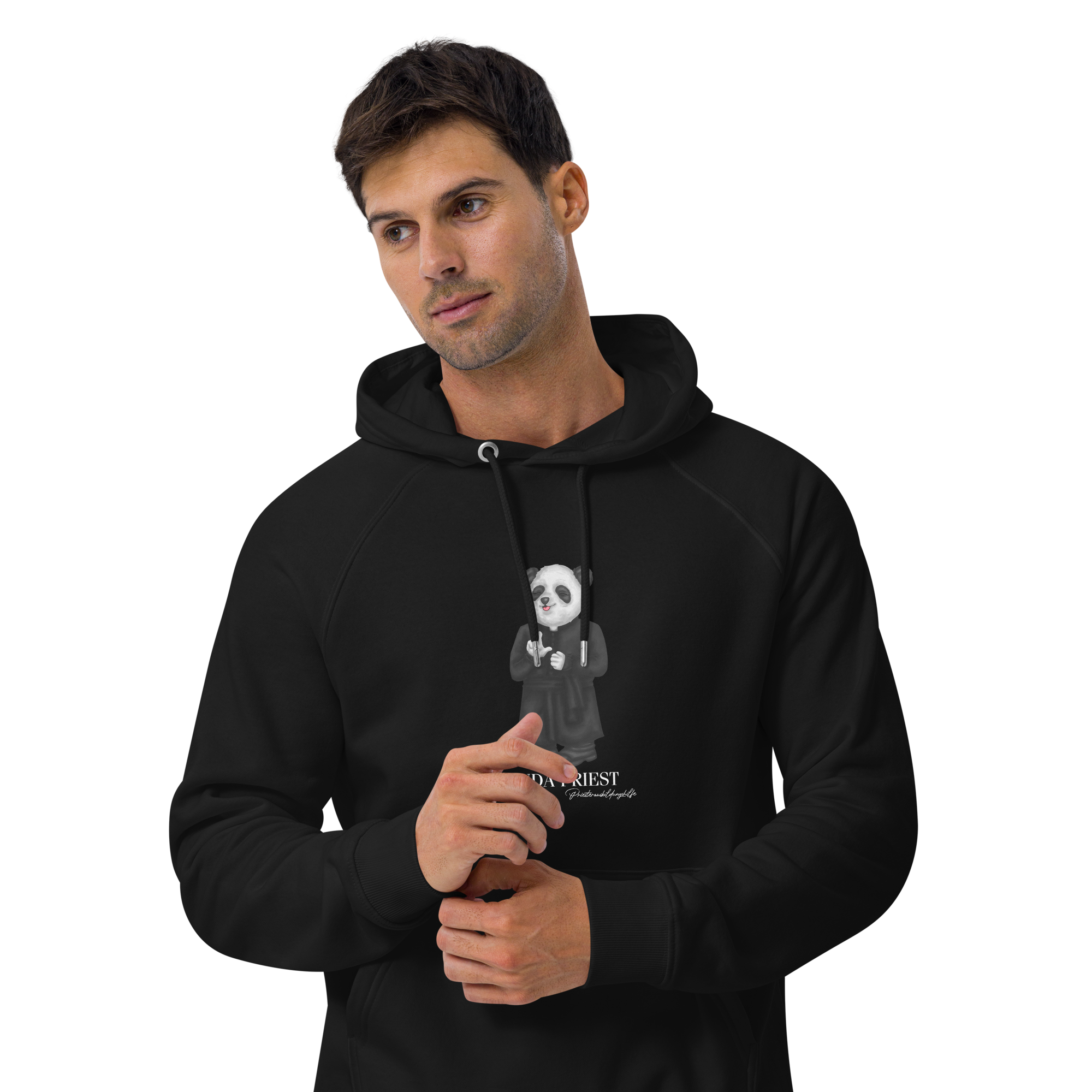 Priester Panda Hoodie "segen" (Unisex) schwarz Priester Panda Hoodie "segen" (Unisex) schwarz