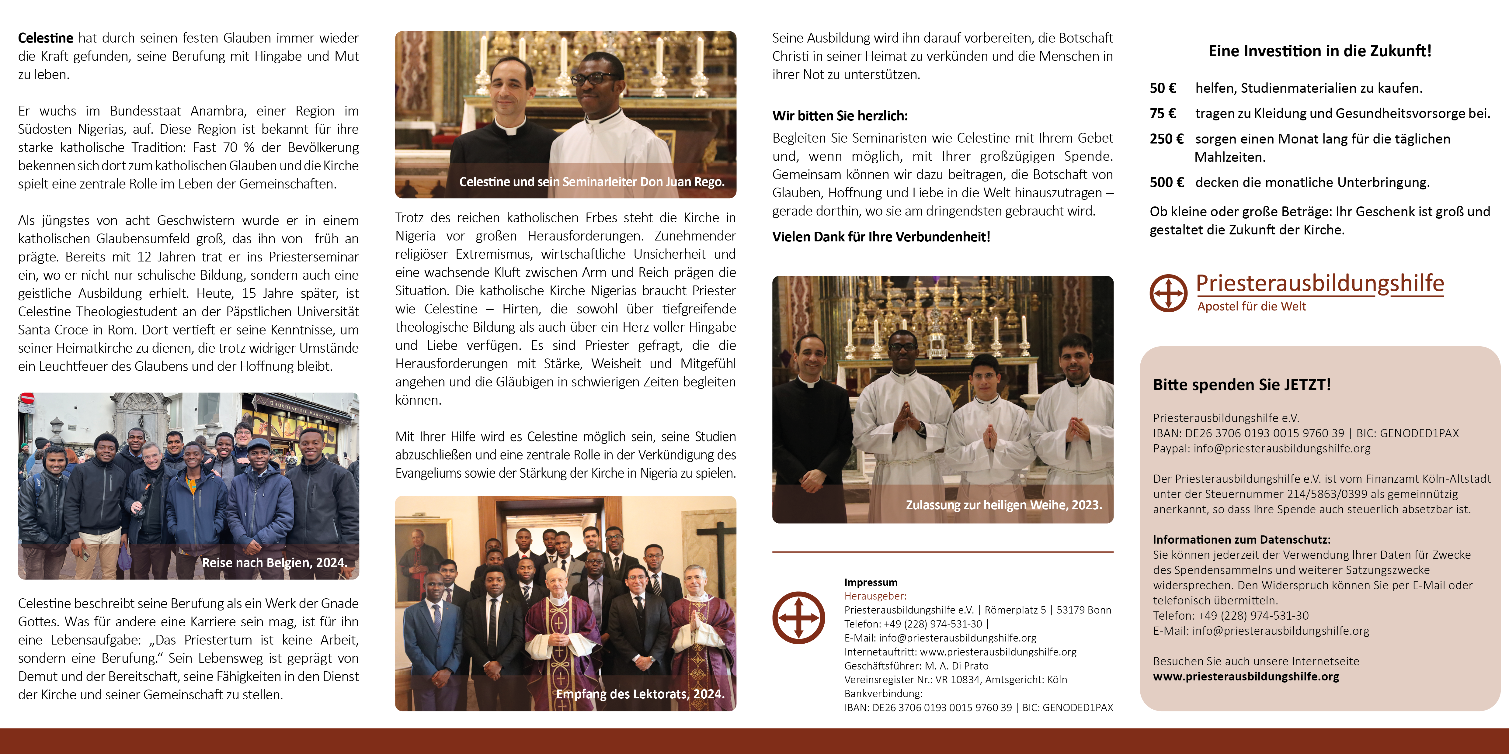 Flyer "Diener der Kirche sein im Herzen Afrikas"