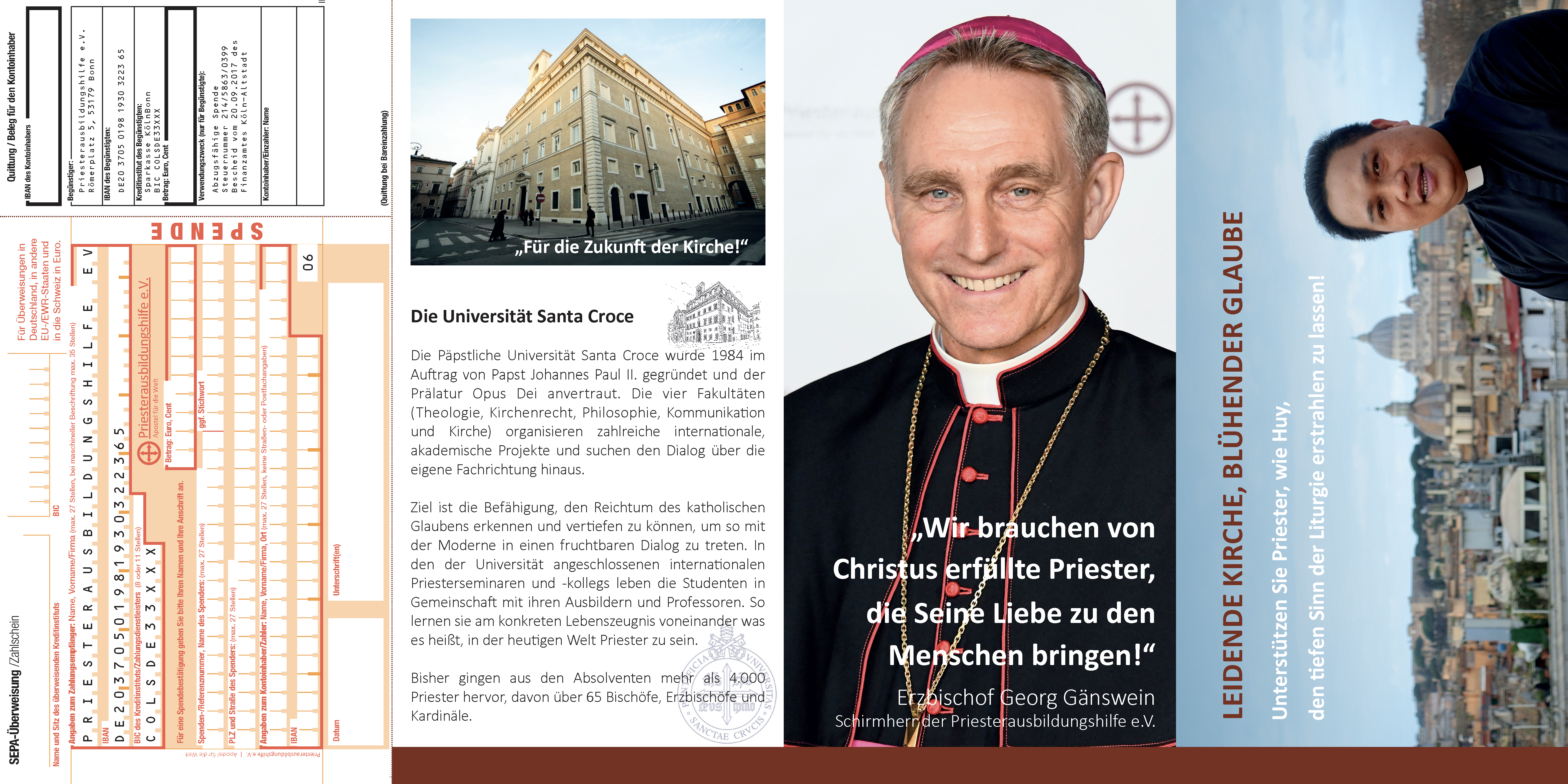 Flyer "Leidende Kirche, blühender Glaube"