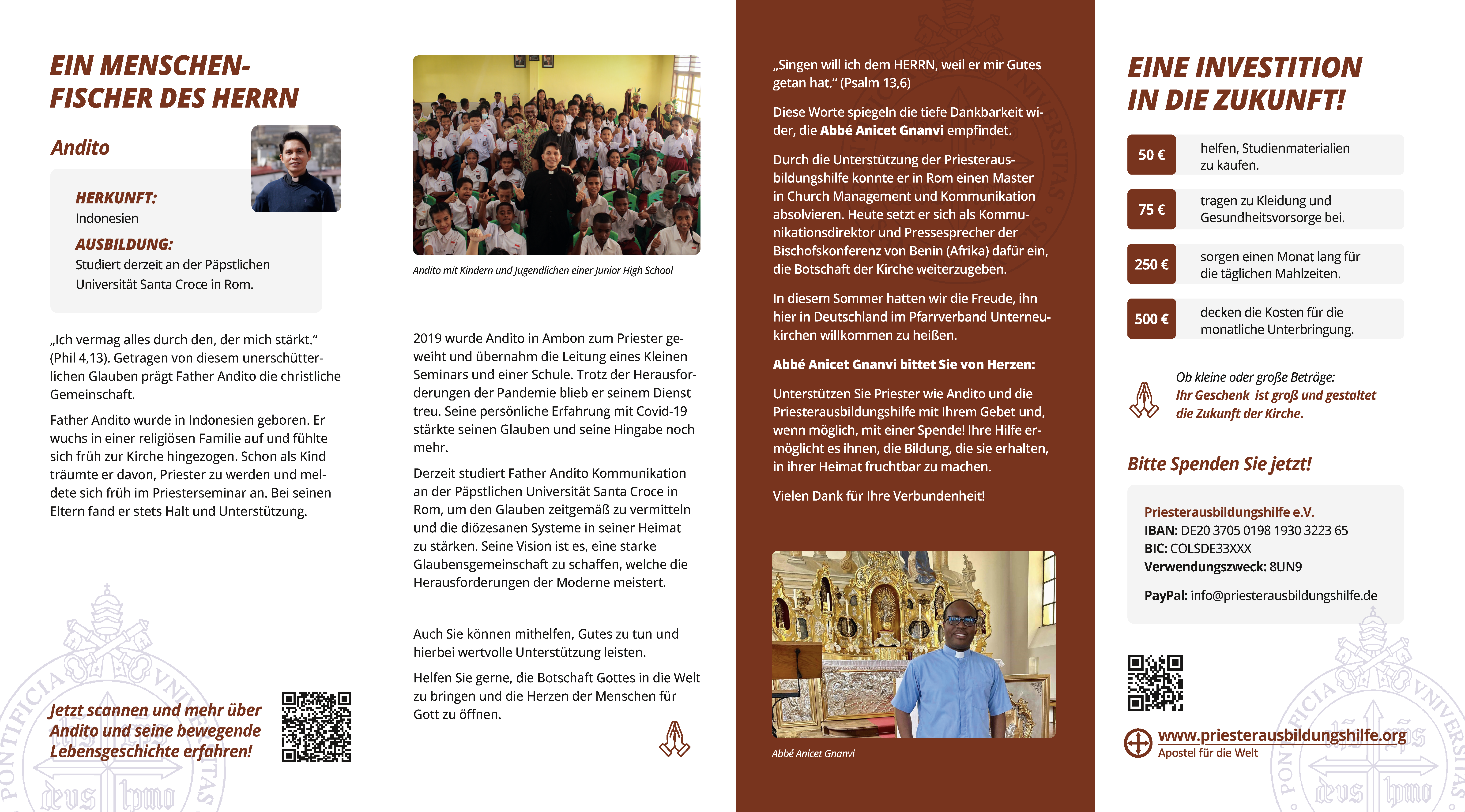 Kurzflyer "Ein Menschenfischer des Herrn"