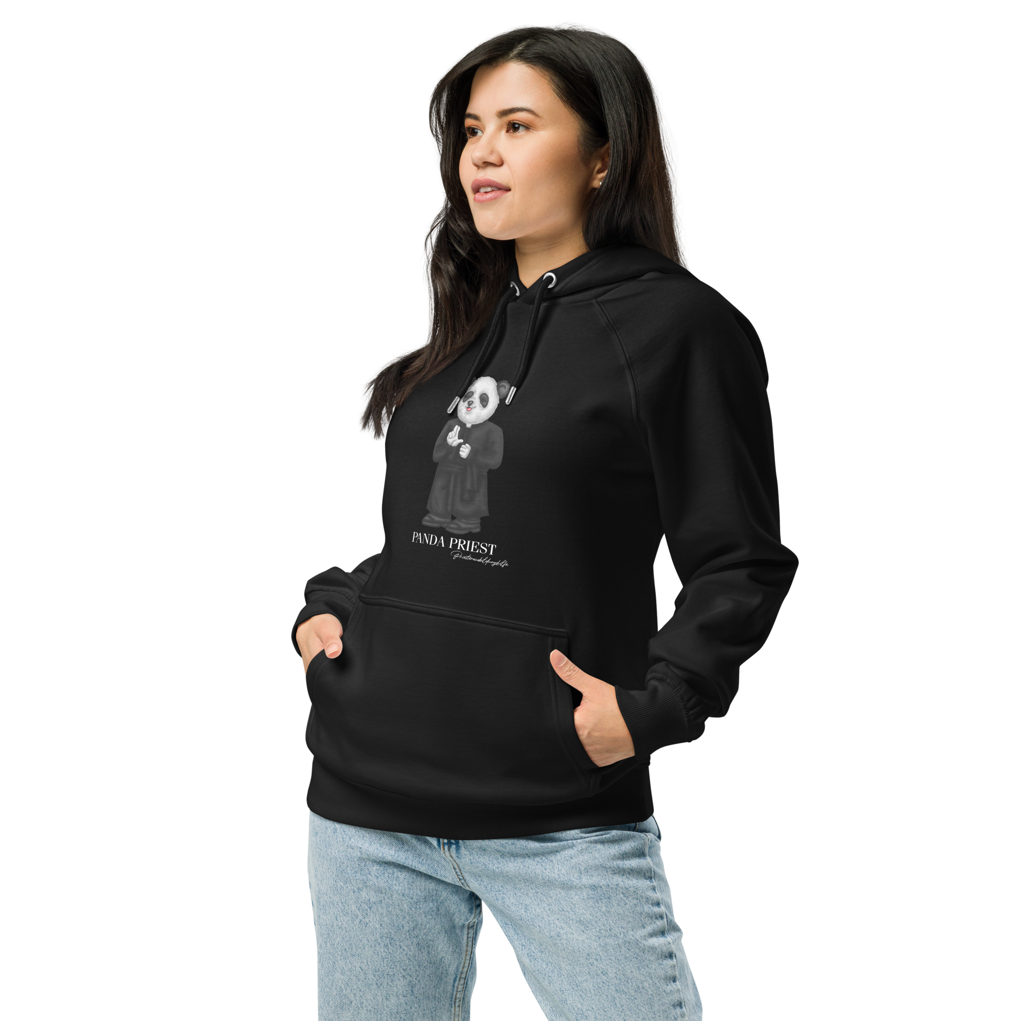 Priester Panda Hoodie "segen" (Unisex) schwarz Priester Panda Hoodie "segen" (Unisex) schwarz