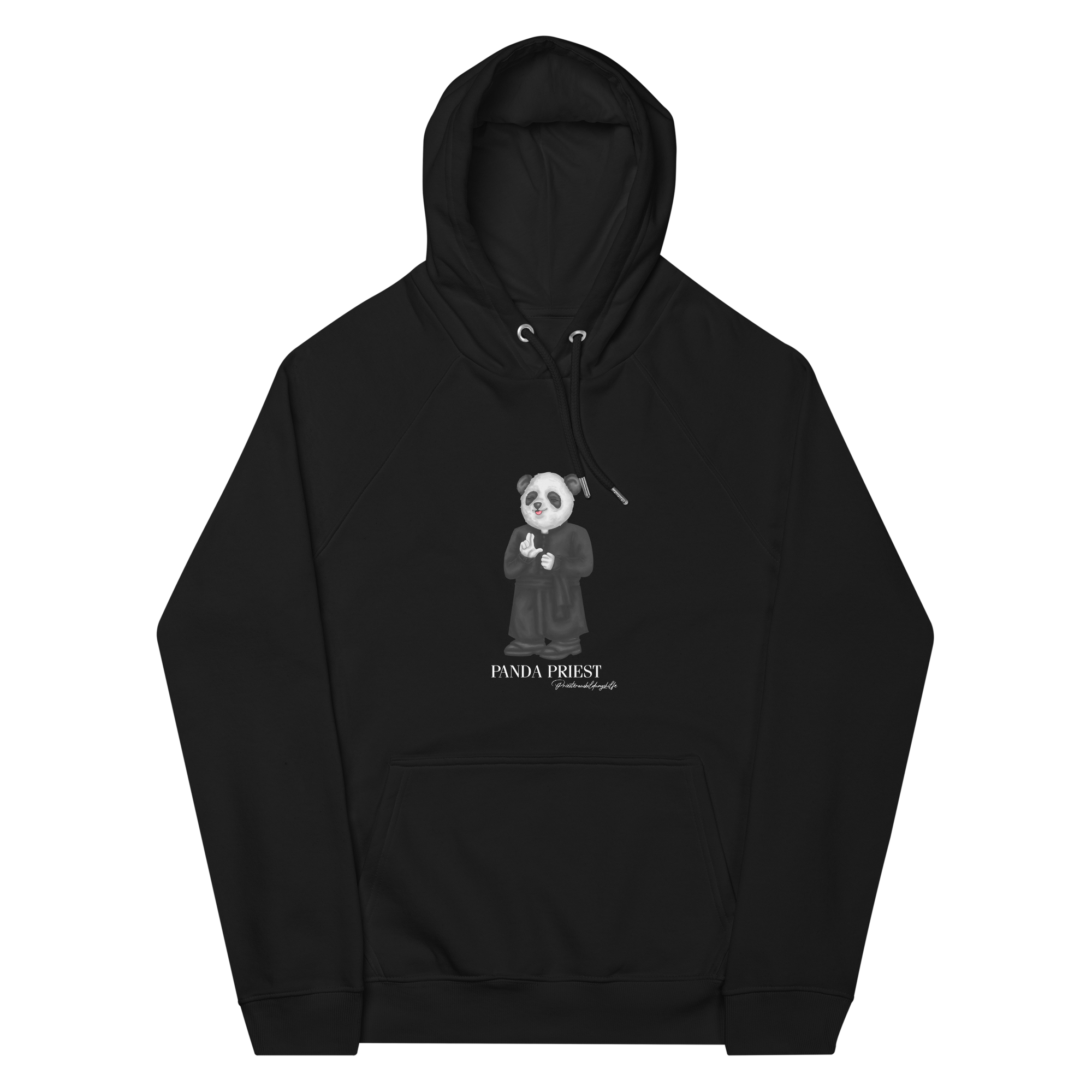 Priester Panda Hoodie "segen" (Unisex) schwarz 