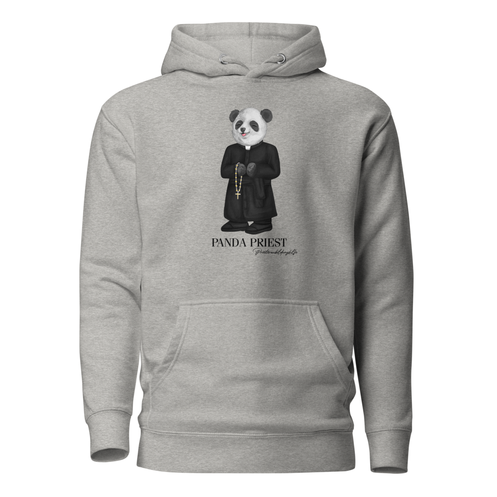 Priester Panda Hoodie grau (unisex)