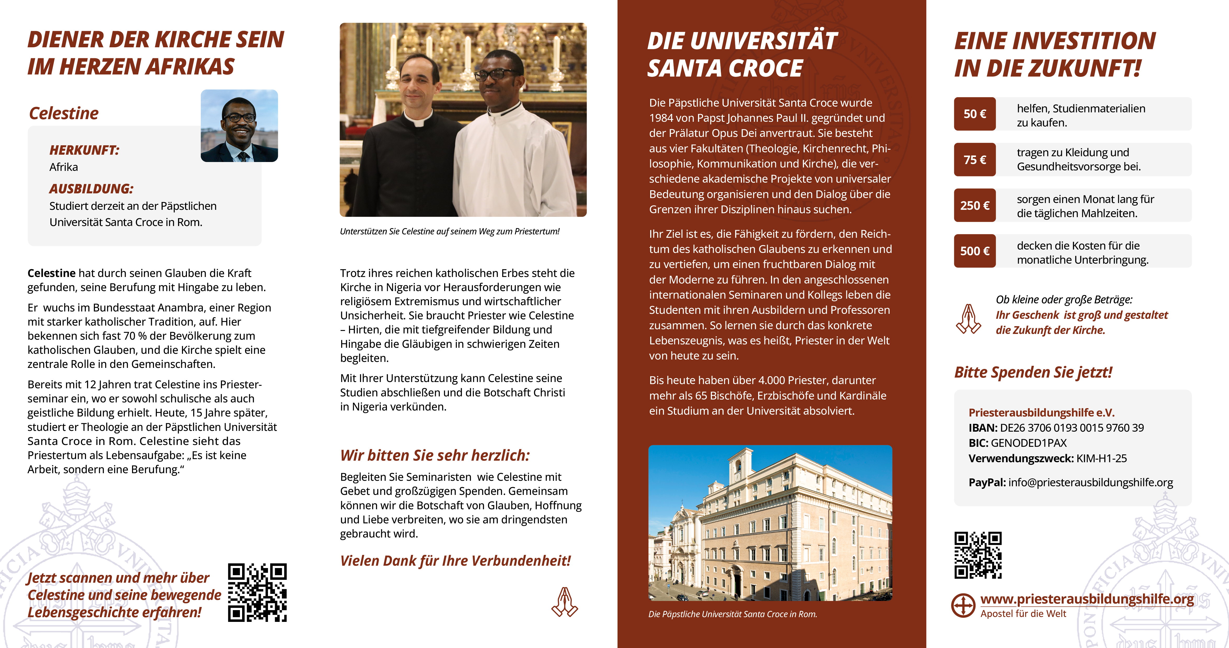 Kurzflyer "Diener der Kirche sein im Herzen Afrikas"