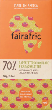 70% Bio-Zartbitterschokolade mit Kakaosplittern | Vegan