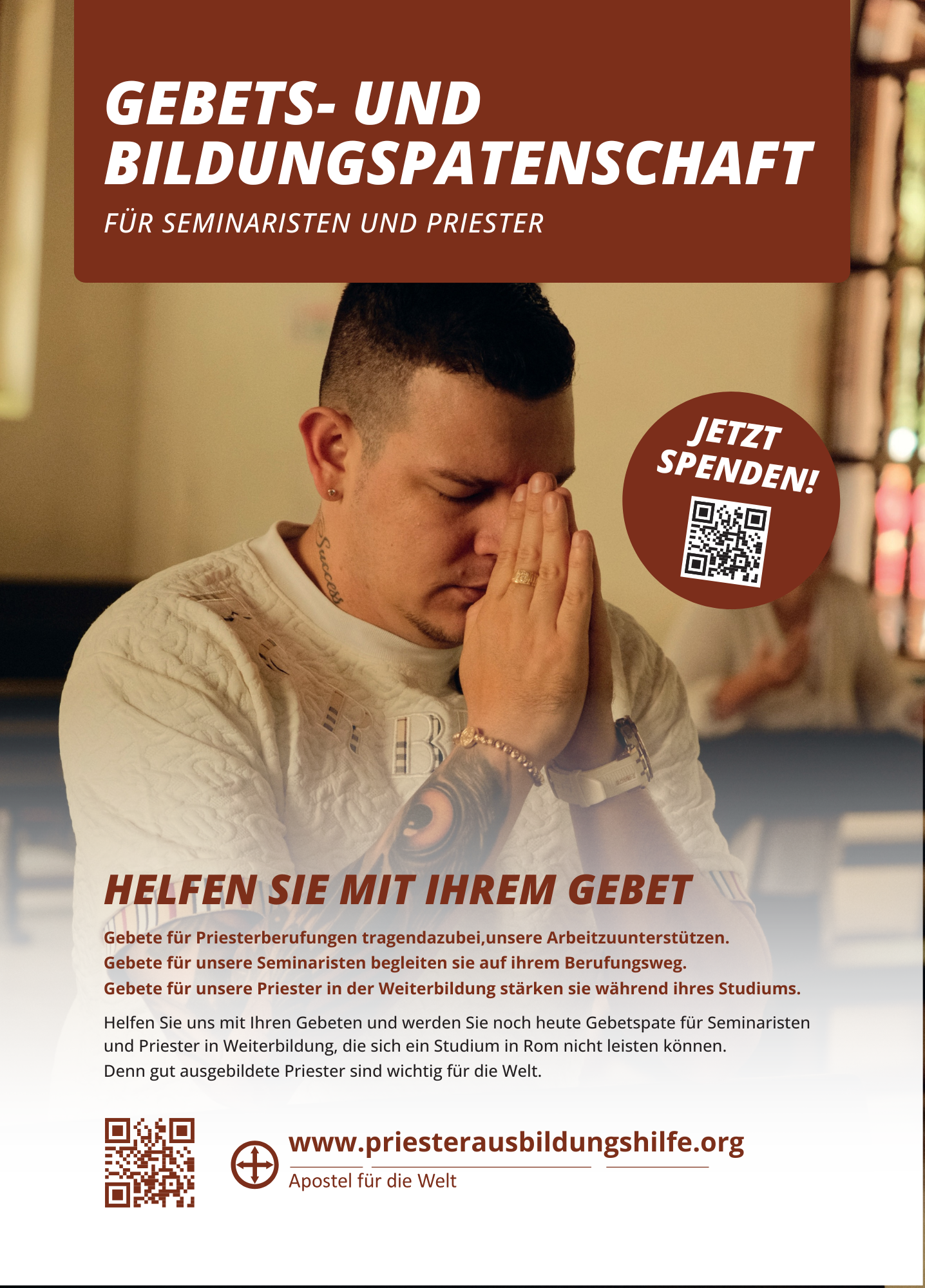 Kurzflyer "Gebetspatenschaft für Stipendiaten Version 6"